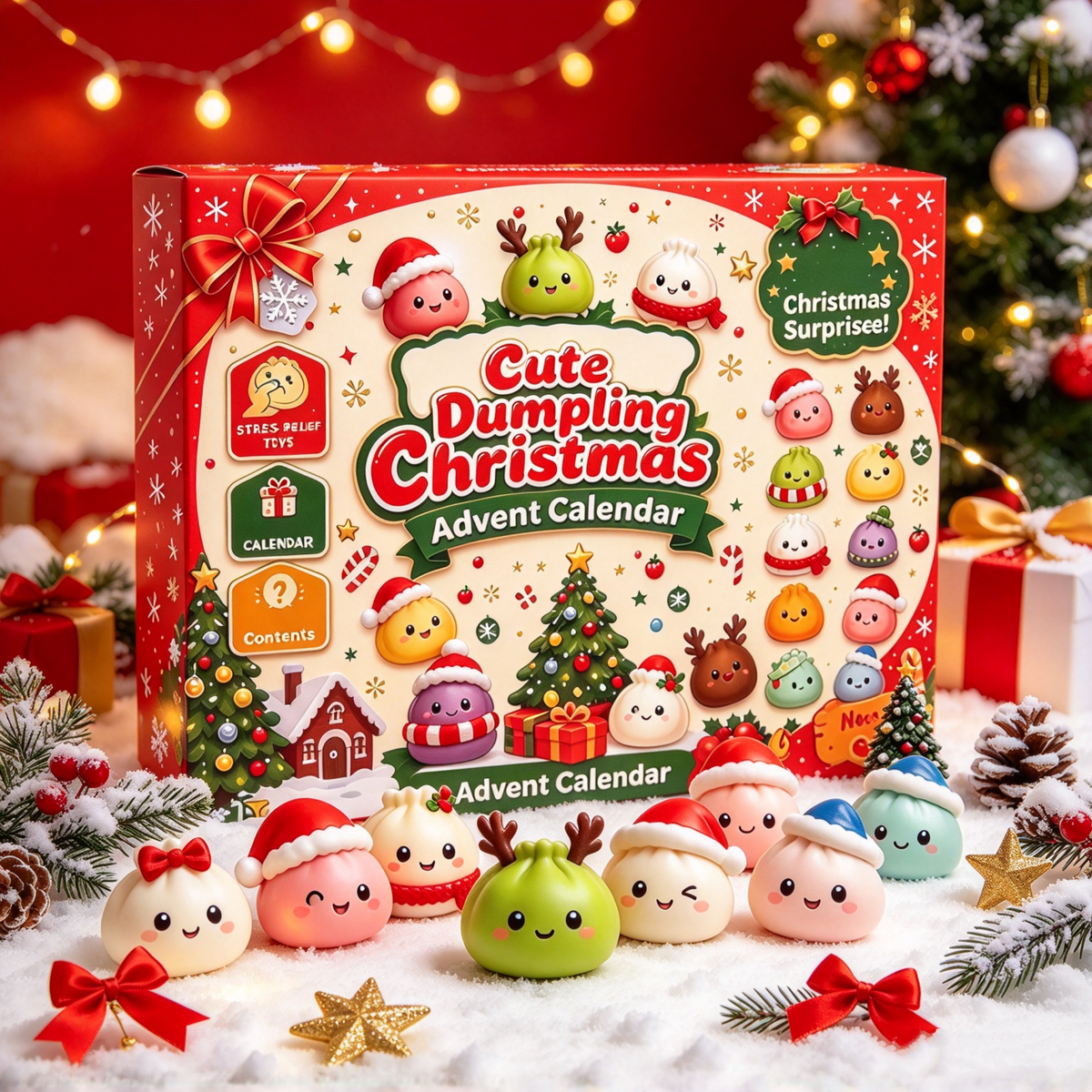 24-Day Christmas Squishy Advent Calendar – Mystery Fidget Toys
