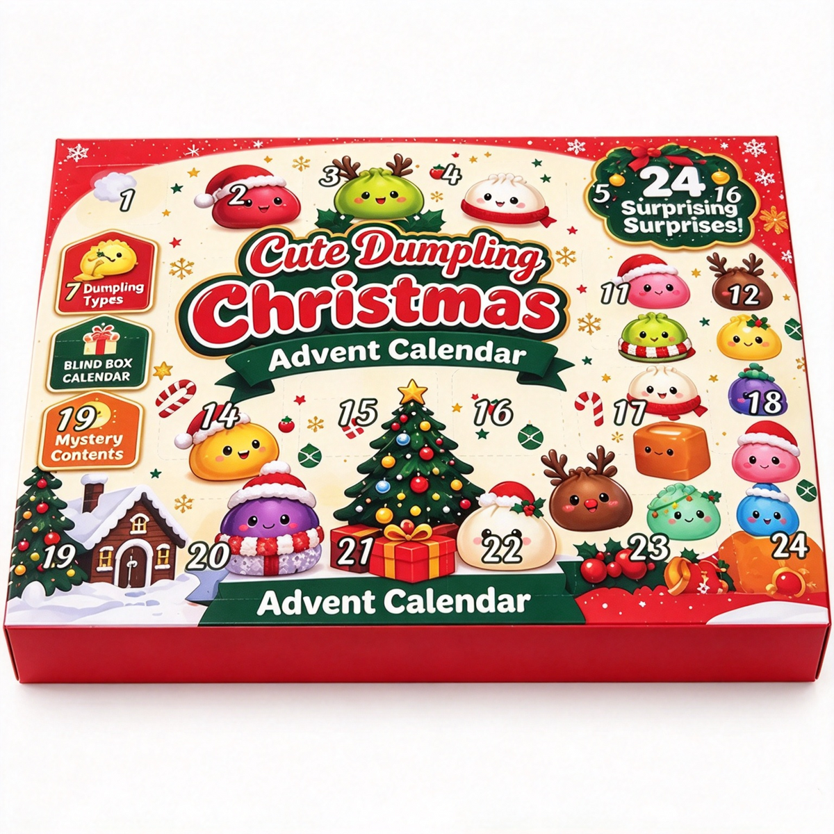 24-Day Christmas Squishy Advent Calendar – Mystery Fidget Toys