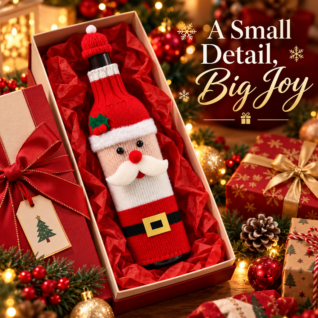 Christmas Wine Bottle Covers – Santa, Snowman, Reindeer & Elf