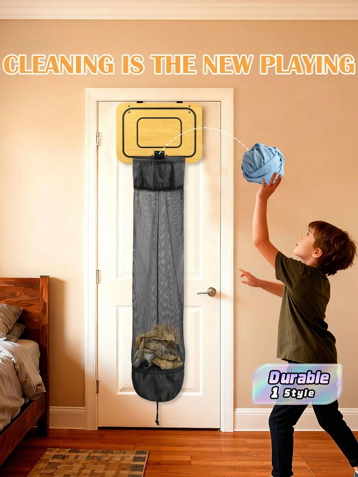 Shoot & Store Basketball Laundry Hamper – Less Mess, More Fun