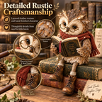 Reading Owl Figurine – Cozy Book Lover Shelf Decor & Thoughtful Gift