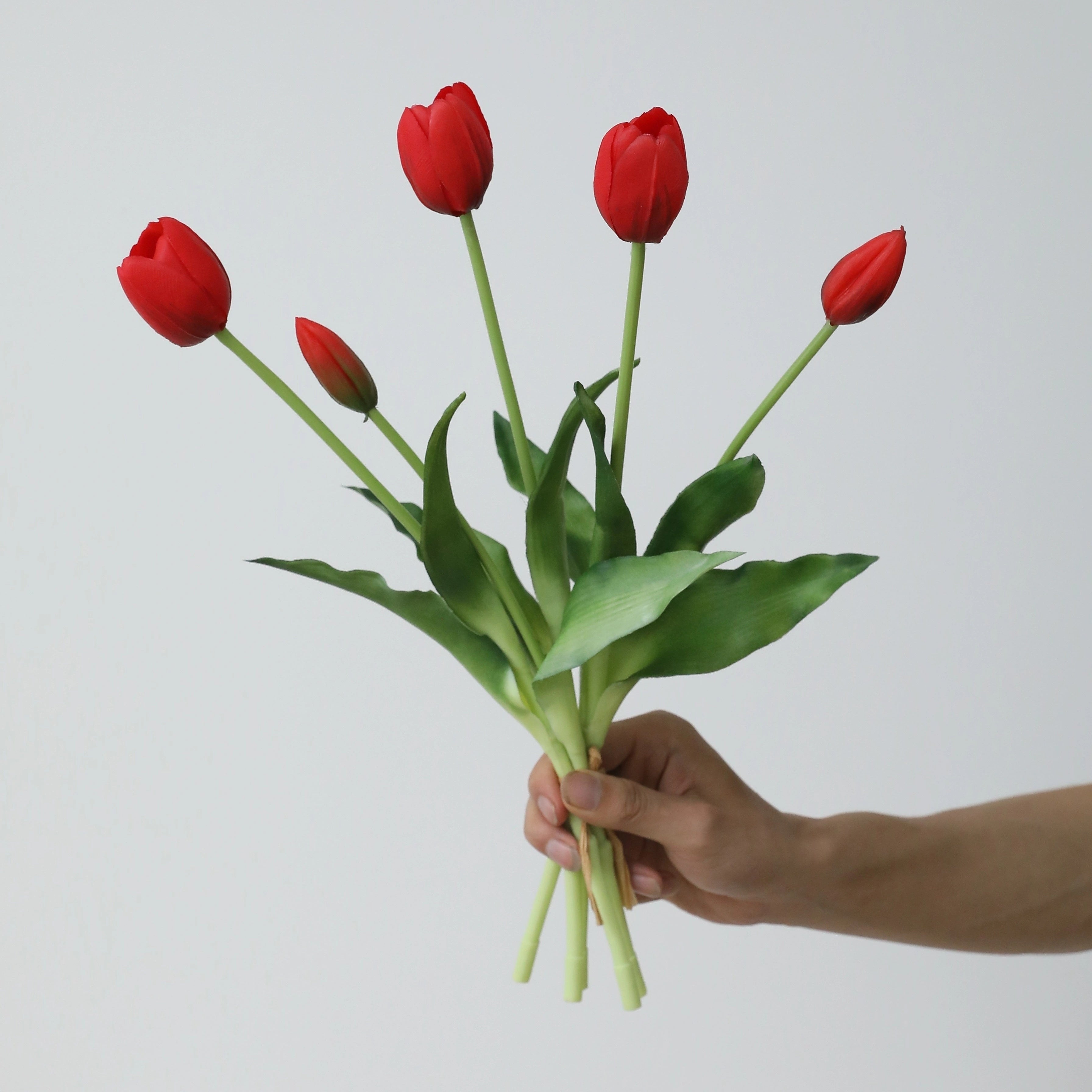 Artificial Tulips 15pcs Mixed Color – UV-Resistant Wedding Bouquet Flowers