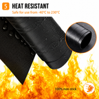 PTFE Non-Stick Grill Mat 10 Pack, Reusable BBQ Grill Mats for Gas & Charcoal Grills
