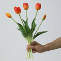 Artificial Tulips 15pcs Mixed Color – UV-Resistant Wedding Bouquet Flowers