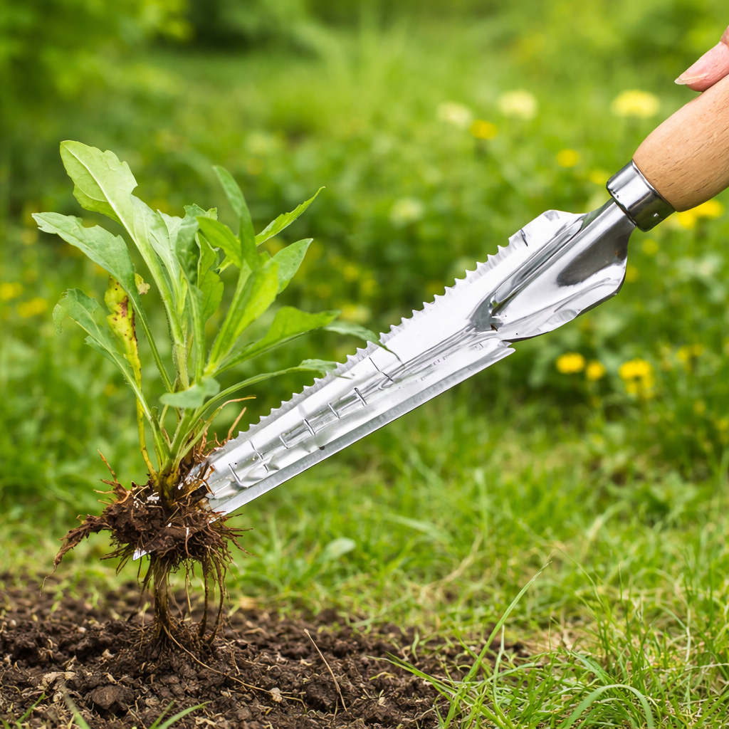 5-in-1 Stainless Steel Weeding Tool for Efficient Gardening