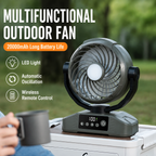 Portable Cooling Fan with LED Light, Remote Control & 5 Speeds