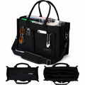 Canvas Tote Bag – Work & College Organizer Handbag with Zipper & Compartments