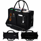Canvas Tote Bag – Work & College Organizer Handbag with Zipper & Compartments