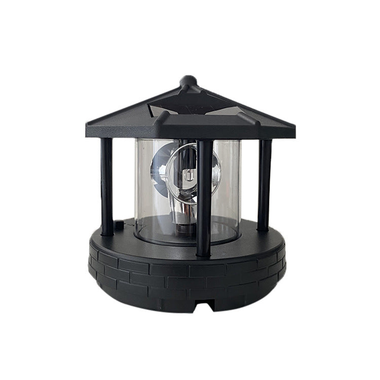 Solar Powered Rotating Lighthouse LED Garden Light Waterproof Outdoor Decor