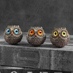Bronze Owl Figurine for Shelf Desk Home Decor