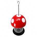 Hanging Mushroom Bird Feeder for Outdoor Garden and Backyard Use
