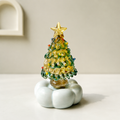 Handmade Jingdezhen Glazed Christmas Tree Decoration with Rotating Design