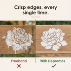6-Piece Flower Stencil Set, Reusable Floral Templates for Garden Painting
