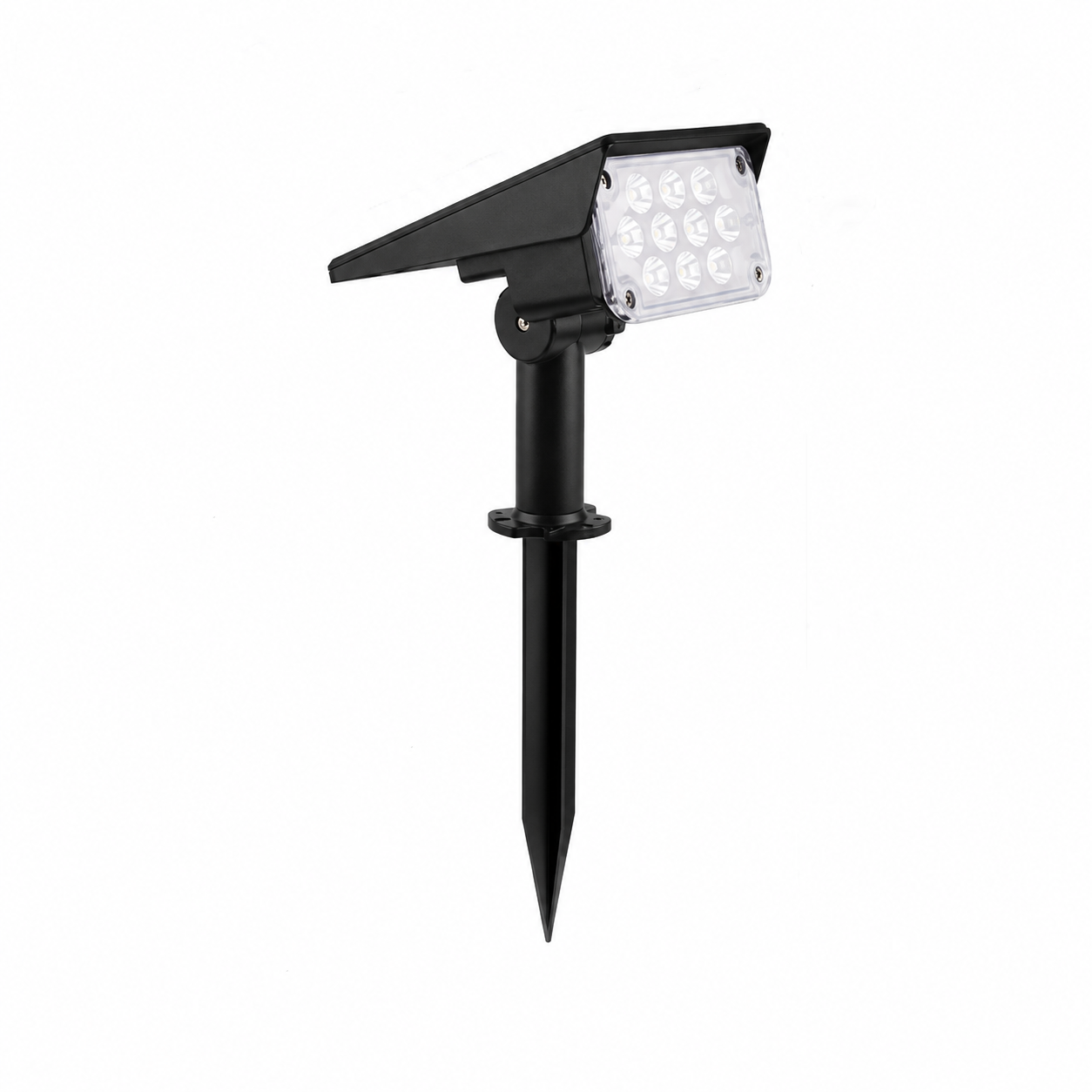 Flood Spike Light Adjustable Solar Spotlight with Cool White & Warm White Modes
