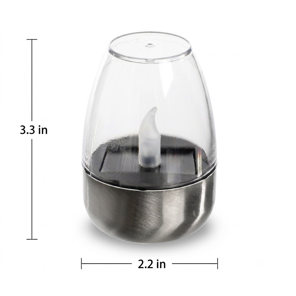 Solar Flickering Candle Light for Patio, Garden and Outdoor Decor