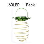 Solar Pineapple Hanging Lantern, Warm White LED Outdoor Garden Light