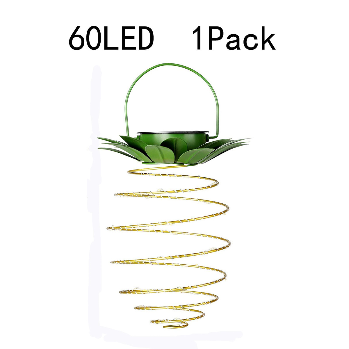 Solar Pineapple Hanging Lantern, Warm White LED Outdoor Garden Light