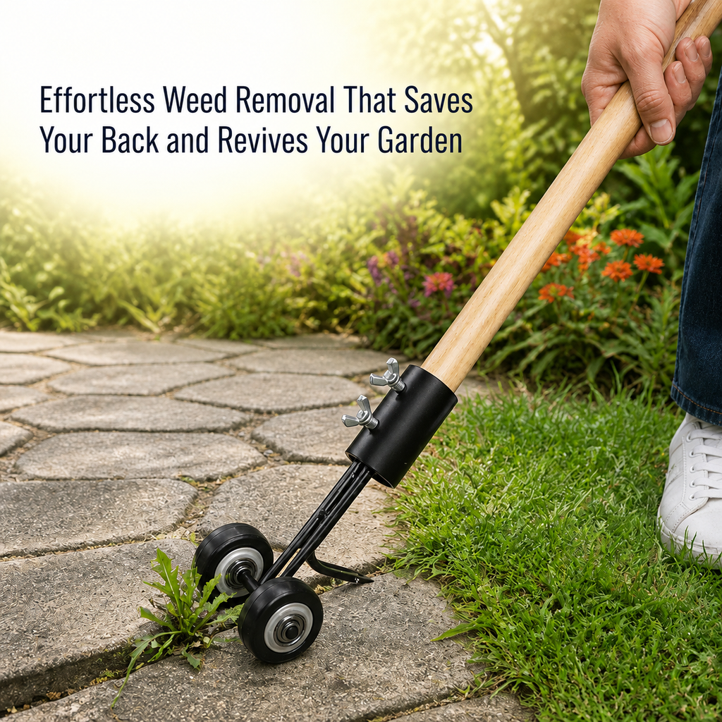 Precision Gap Weeder for Garden Paths Cracks and Flower Beds