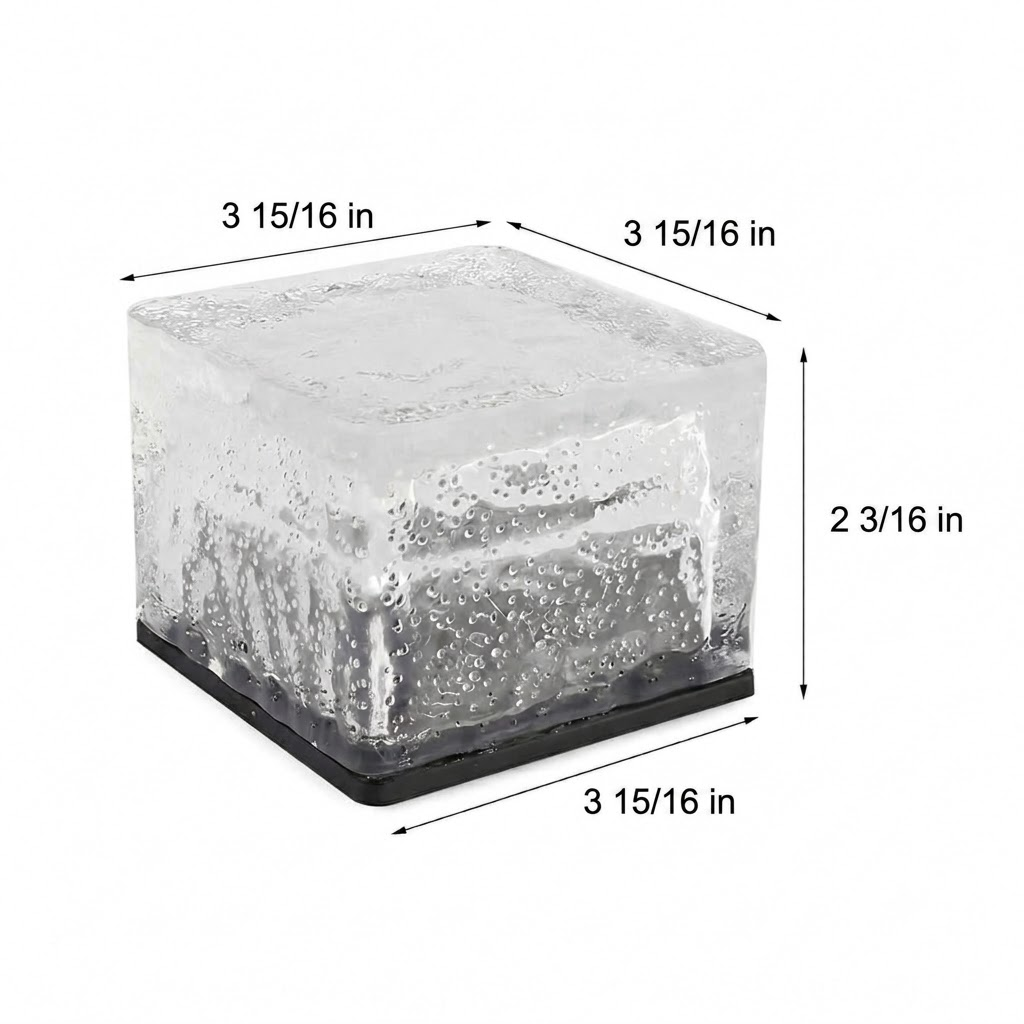 Outdoor Solar Ice Cube Lights, LED Step Lights for Garden Path & Patio