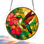 Acrylic Jigsaw Puzzle Suncatcher Emerald Flame Hummingbird
