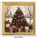 DIY 3D Christmas Fabric Poke Art Kit with Display Stand