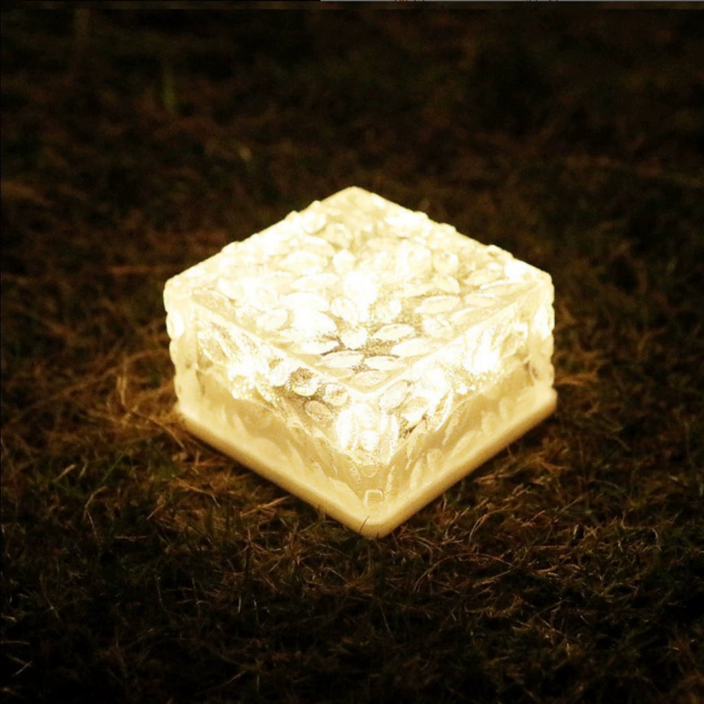 Outdoor Solar Ice Cube Lights, LED Step Lights for Garden Path & Patio