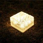 Outdoor Solar Ice Cube Lights, LED Step Lights for Garden Path & Patio