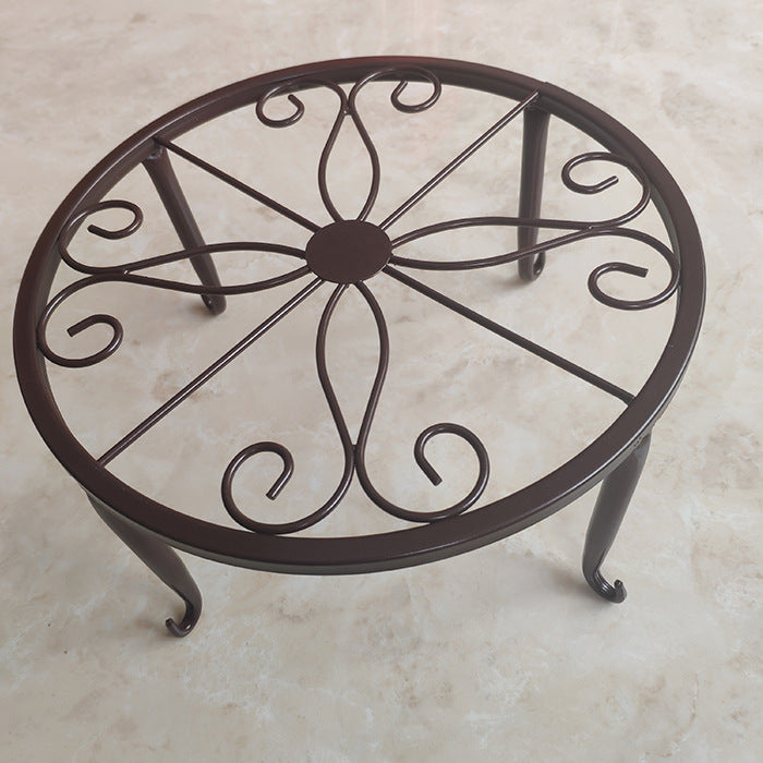 Round Cast Iron Plant Stand for Indoor and Outdoor Flower Pots
