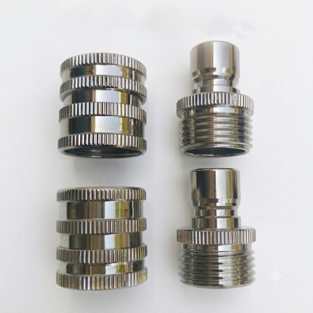 Stainless Steel Garden Hose Quick Connect Fittings Set, 3/4" GHT Connector
