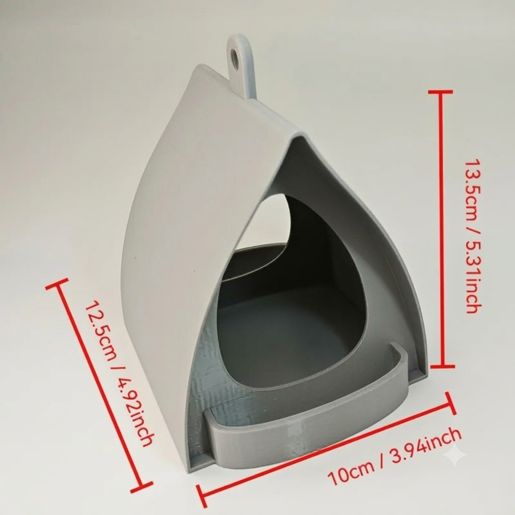 Modern Hanging Bird Feeder for Small Songbirds, Outdoor Garden Decor