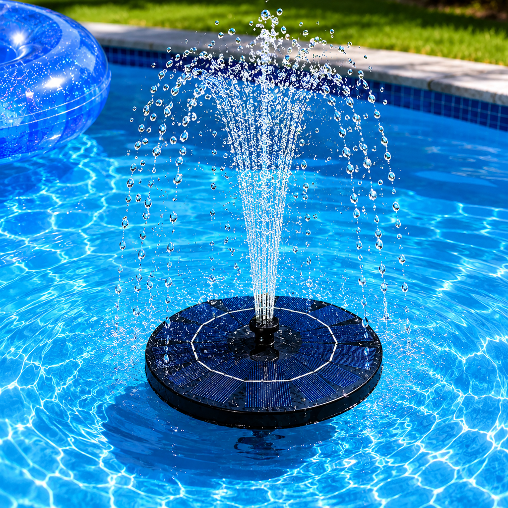 Floating Solar Water Fountain For Outdoor Garden Decoration