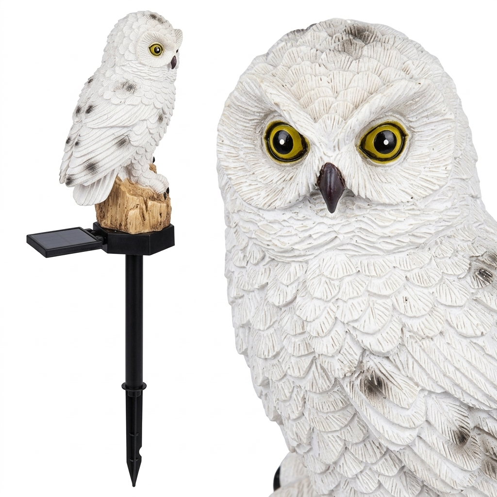 Solar Owl Garden Light Outdoor Waterproof LED Landscape Path Decor
