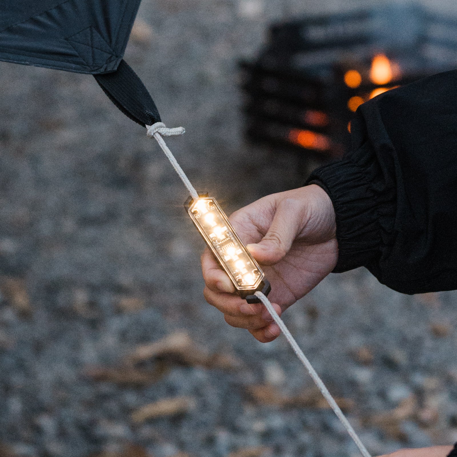 8-Piece USB-C Rechargeable Camping Rope Light Set with Stepless Dimming