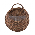 Handwoven Rattan Hanging Wall Planter for Indoor and Outdoor Decor
