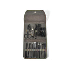 16 Piece Stainless Steel Nail Care Set with PU Leather Case