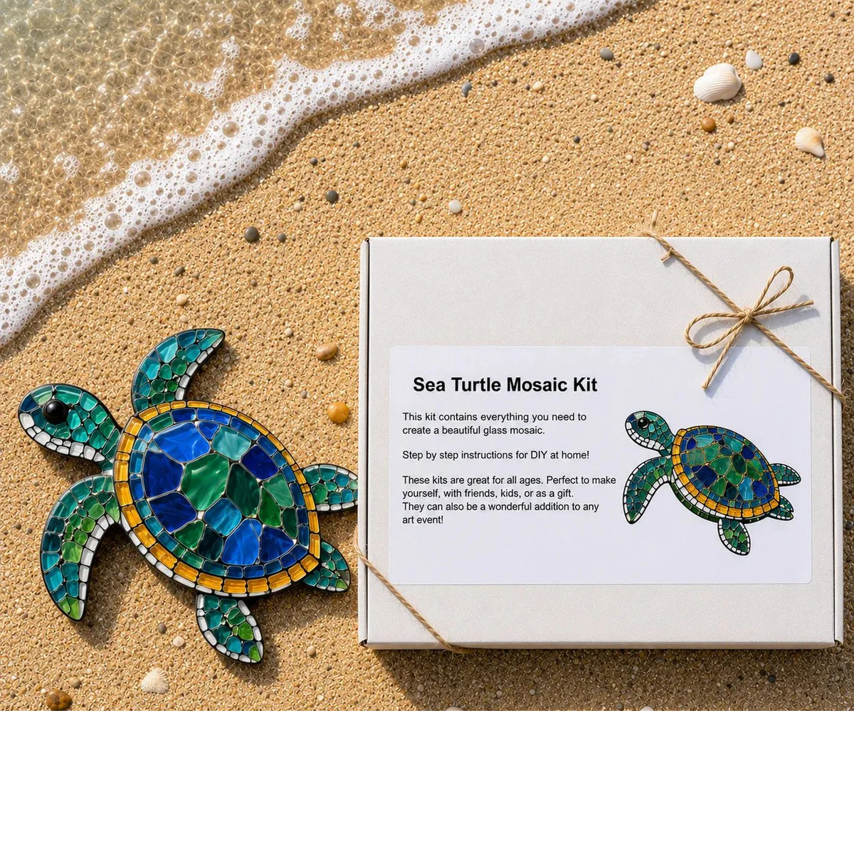 Octopus Mosaic DIY Craft Kit, Glass Tile Art for Beginners & Adults