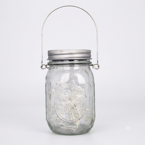 2 Pack Solar Mason Jar Lights with 20 LED Fairy String Lights & Hangers