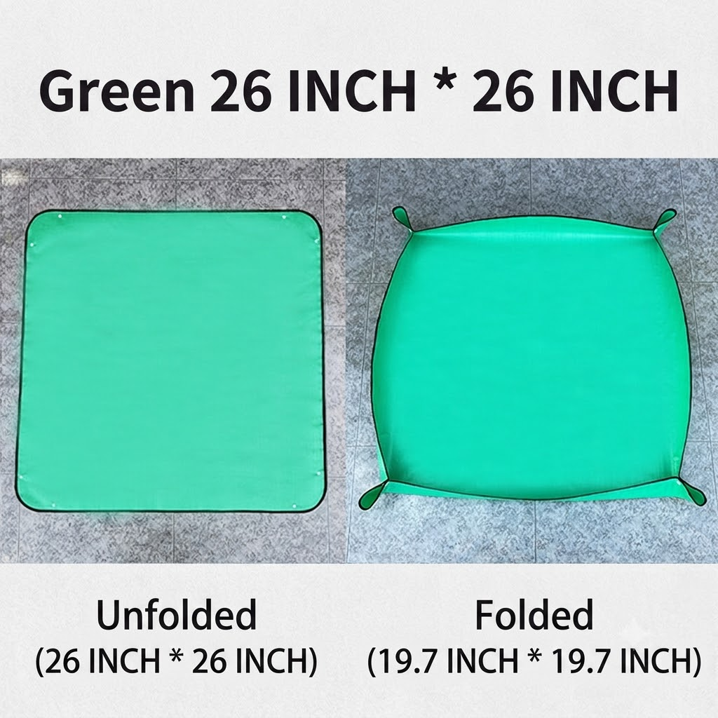 Waterproof Plant Repotting Mat with Snap Corners for Indoor Potting