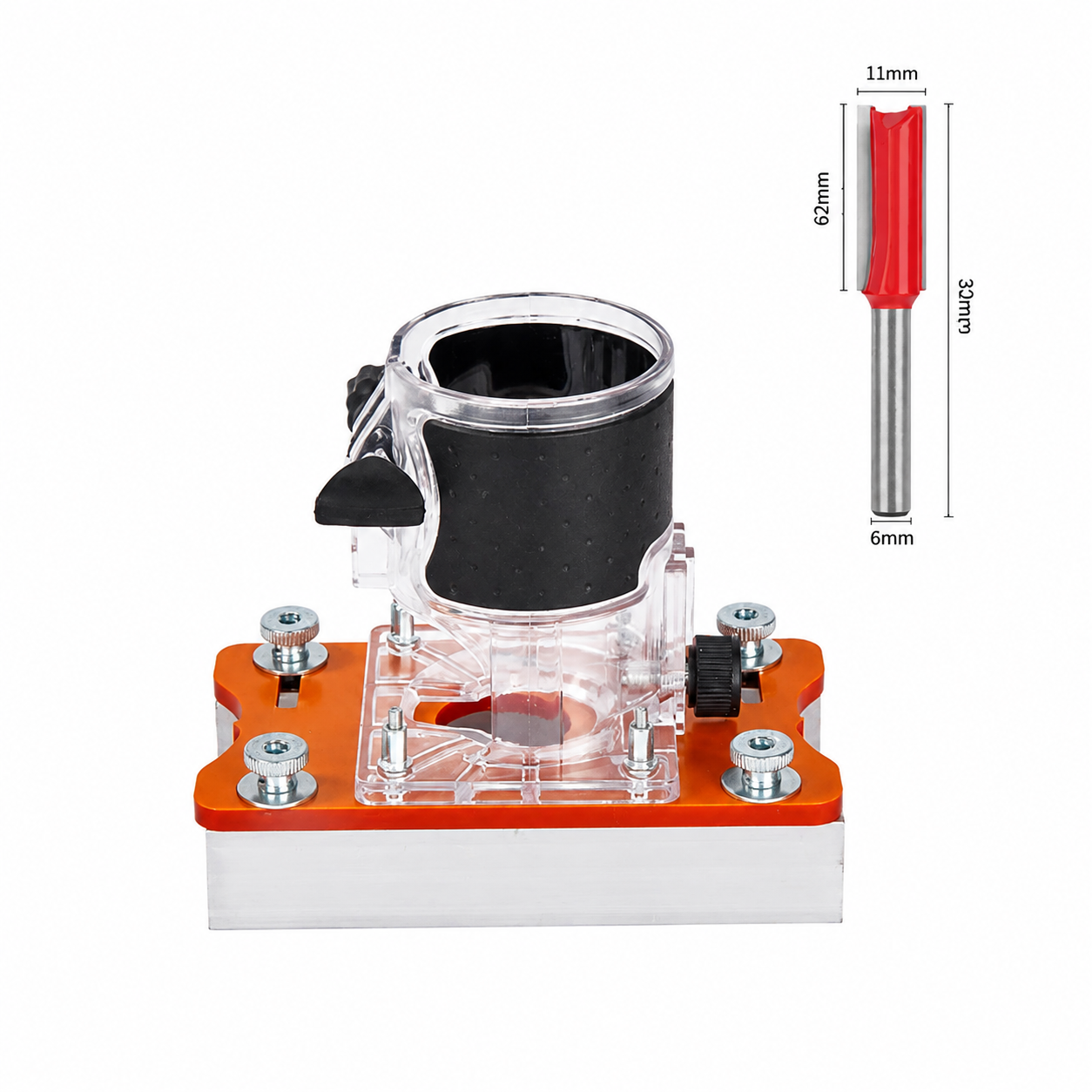 2-in-1 Woodworking Trimmer Slotting Auxiliary Positioning Bracket