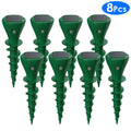 8-Pack Solar Mole Repellent Stakes – Waterproof Vibration