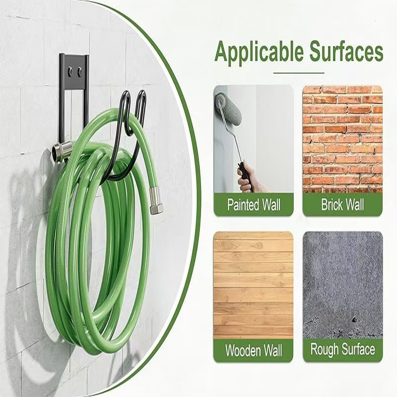 Wall Mounted Garden Hose Holder for Outdoor Hose Storage
