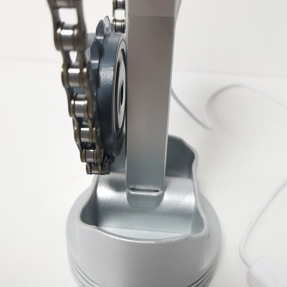 Rotating Gear Clock with Moving Gears, USB Powered Mechanical Tabletop Clock