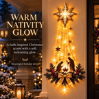 Lighted Nativity Christmas Wall Decor with Bethlehem Star