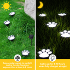 LED Solar Paw Print Light Waterproof for Garden Lawn Patio