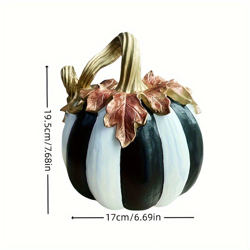 Pumpkin Decor Statue for Fall Halloween Tabletop Home Decoration