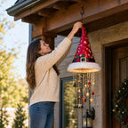 Light-Up Hanging Christmas Chandelier – Santa Hat & Tree Designs