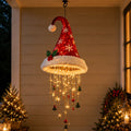 Light-Up Hanging Christmas Chandelier – Santa Hat & Tree Designs