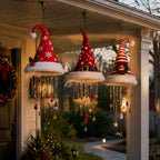 Light-Up Hanging Christmas Chandelier – Santa Hat & Tree Designs
