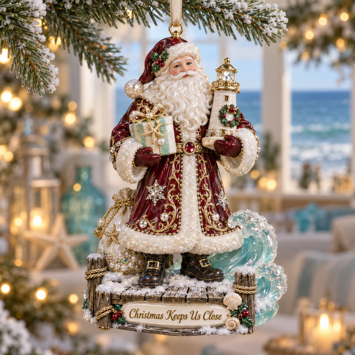 Coastal Christmas Keepsake Ornament