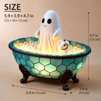 Halloween Ghost Night Light, Resin USB Powered Tabletop Halloween Decor